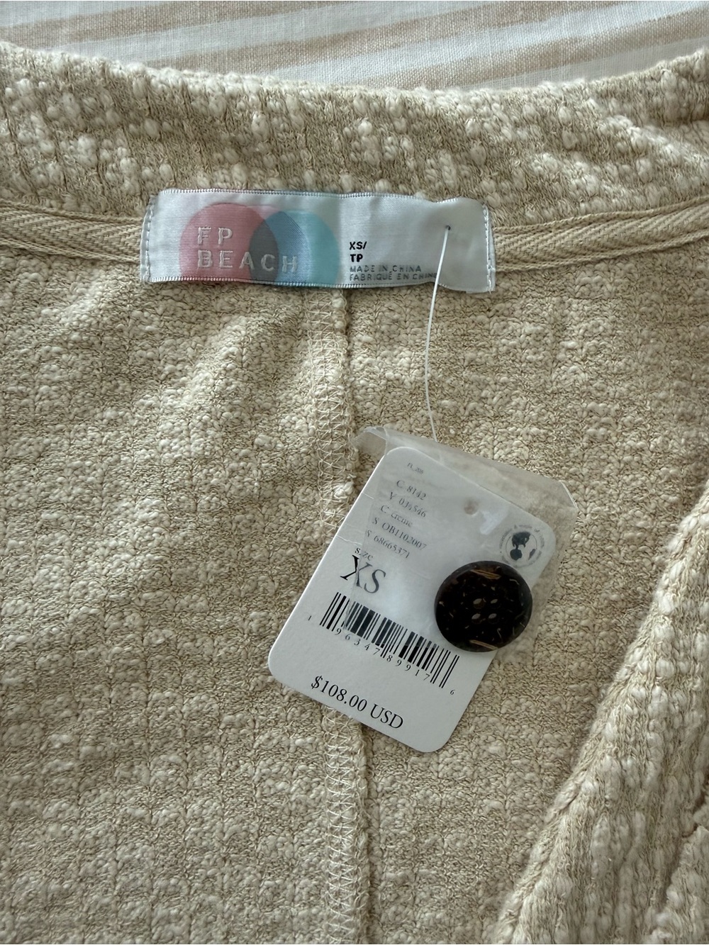Free People Waffle Knit Lounge Set - Cardigan & Shorts - Picture 2 of 2